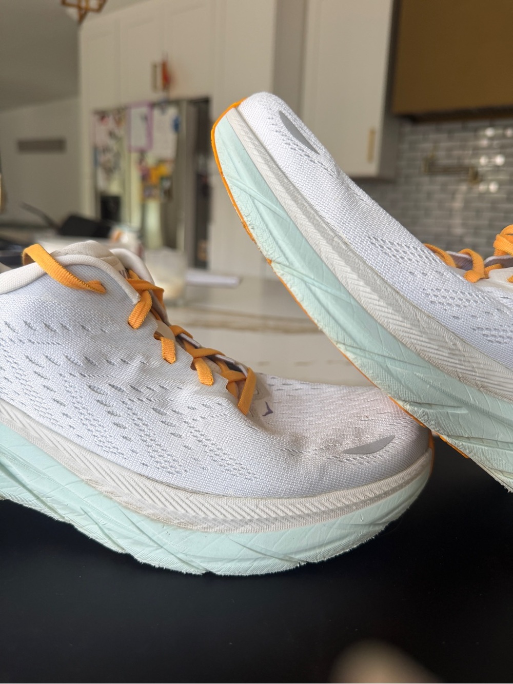 Hoka One One Clifton 8 Blanc Running Shoes Women's Size 10B sneakers - Picture 4 of 15